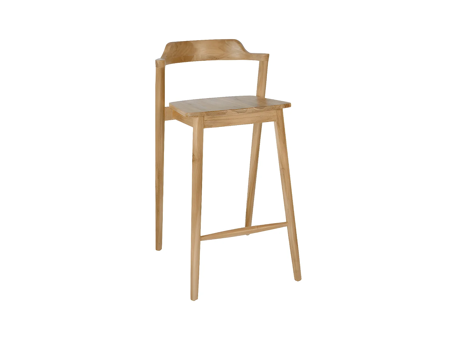 Joko - Lot de 2 chaises de bar en teck H75cm - Bois