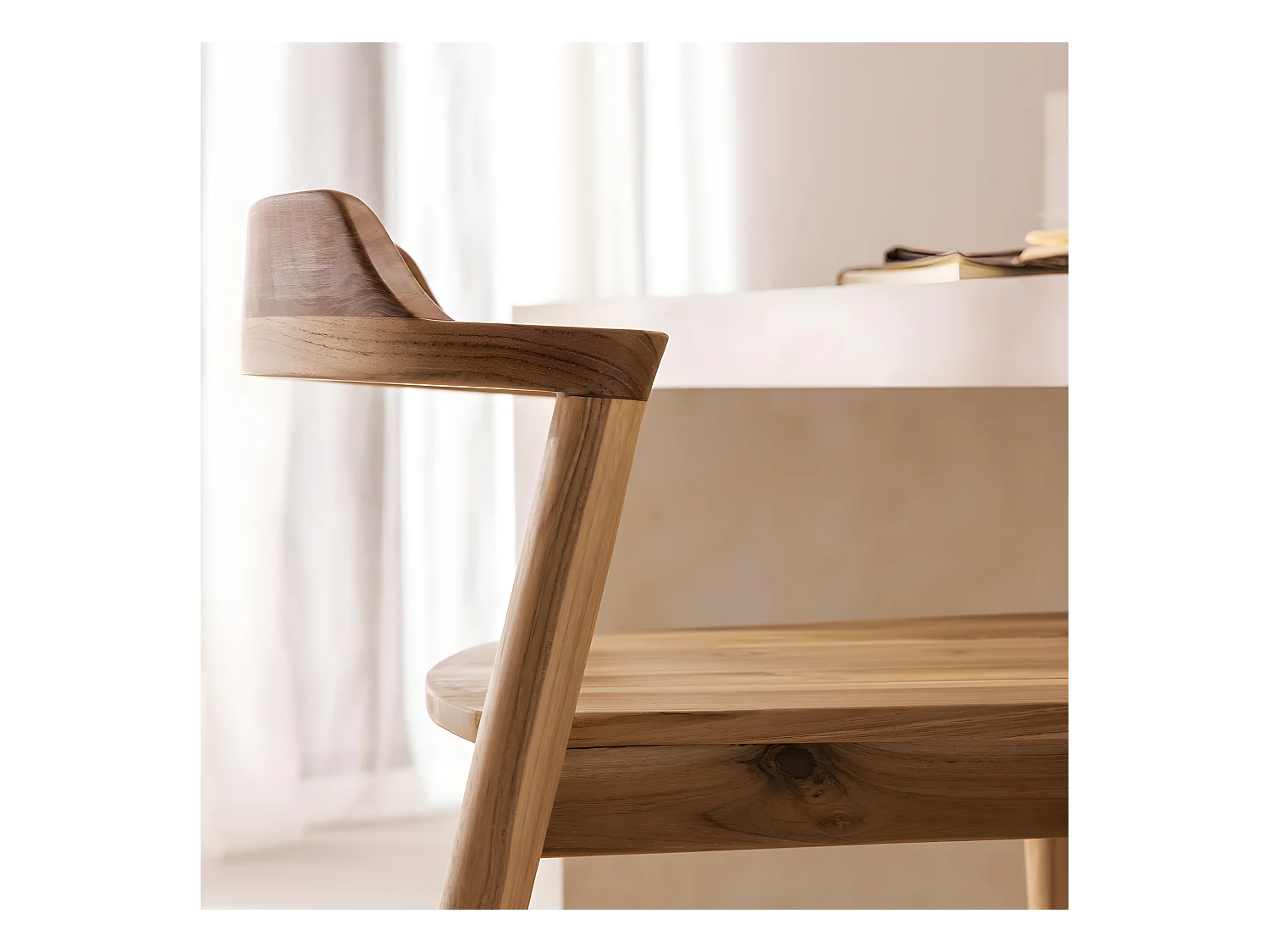 Joko - Lot de 2 chaises de bar en teck H75cm - Bois