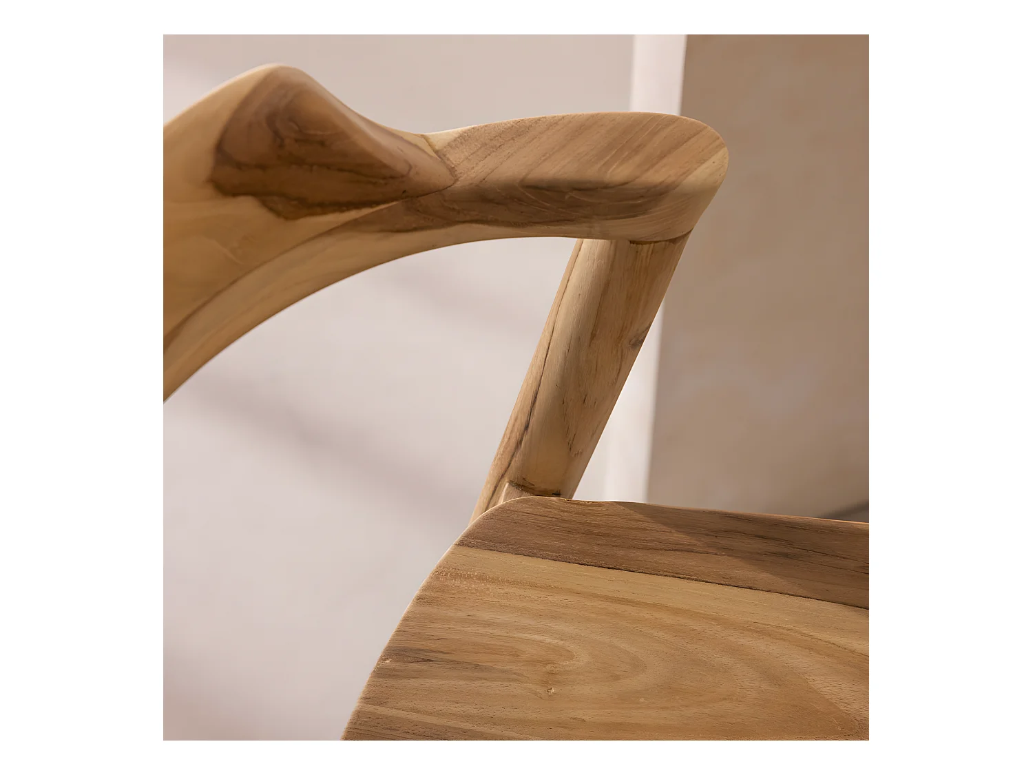 Joko - Lot de 2 chaises de bar en teck H75cm - Bois