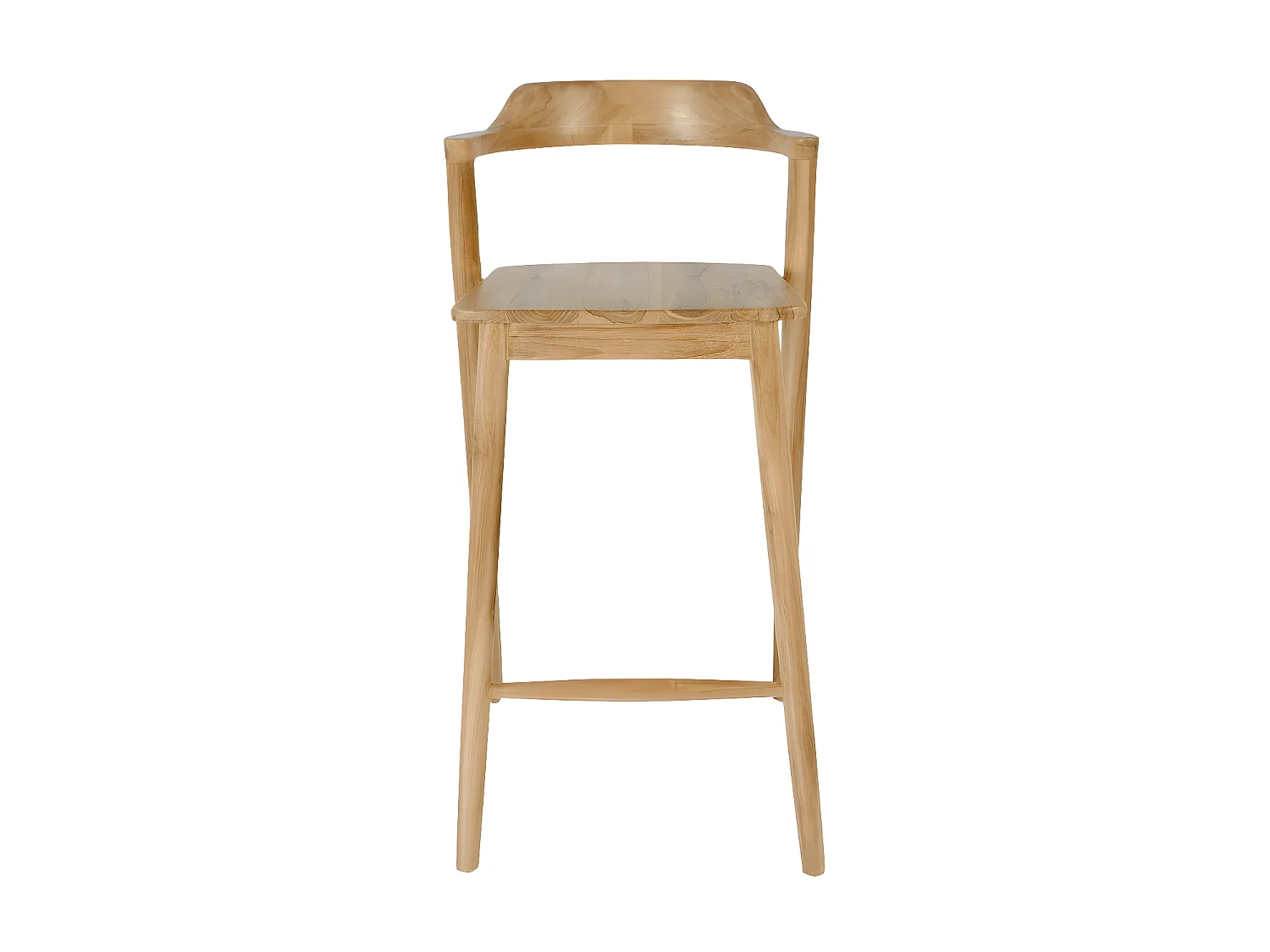 Joko - Lot de 2 chaises de bar en teck H75cm - Bois