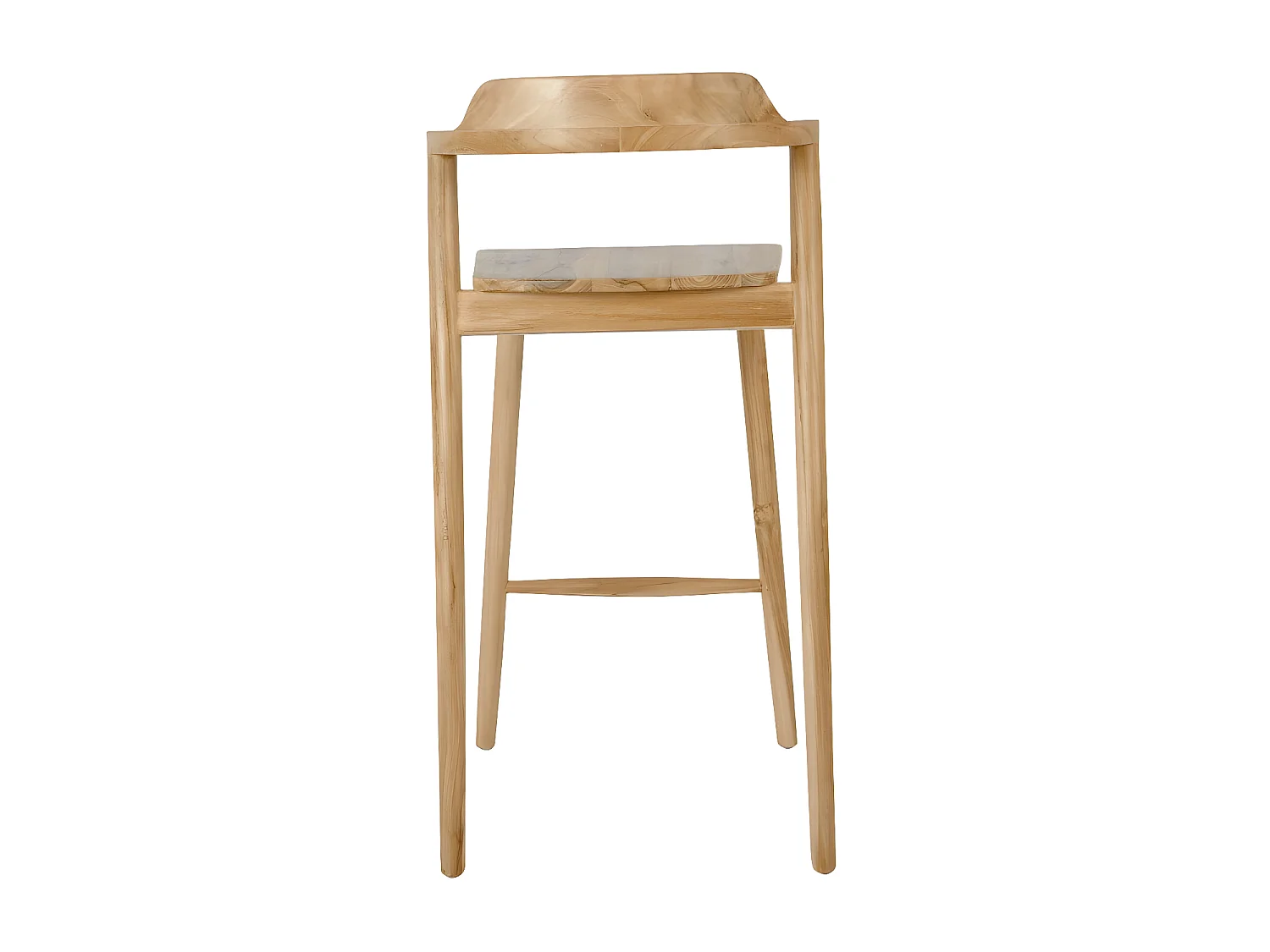 Joko - Lot de 2 chaises de bar en teck H75cm - Bois
