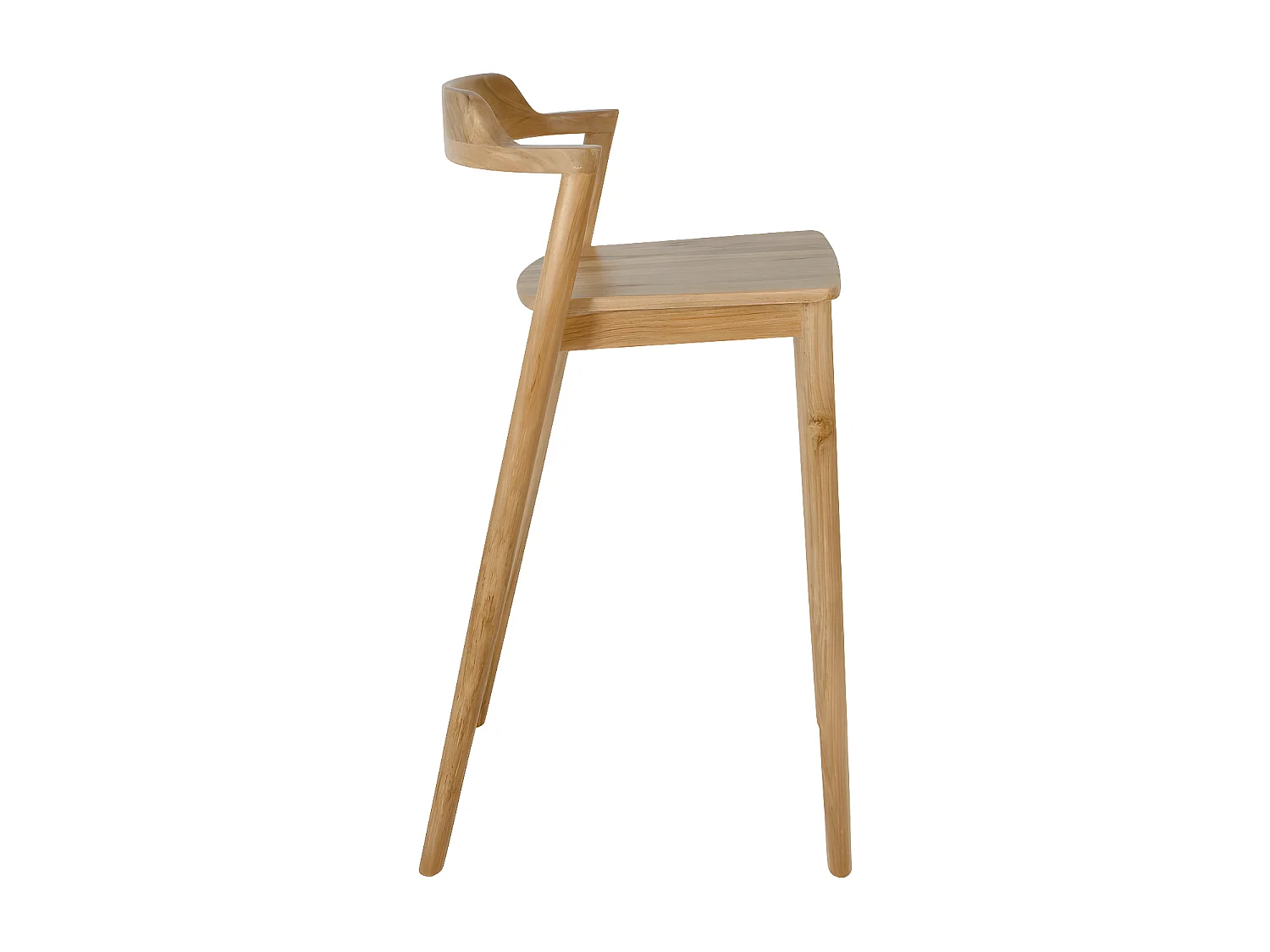 Joko - Lot de 2 chaises de bar en teck H75cm - Bois