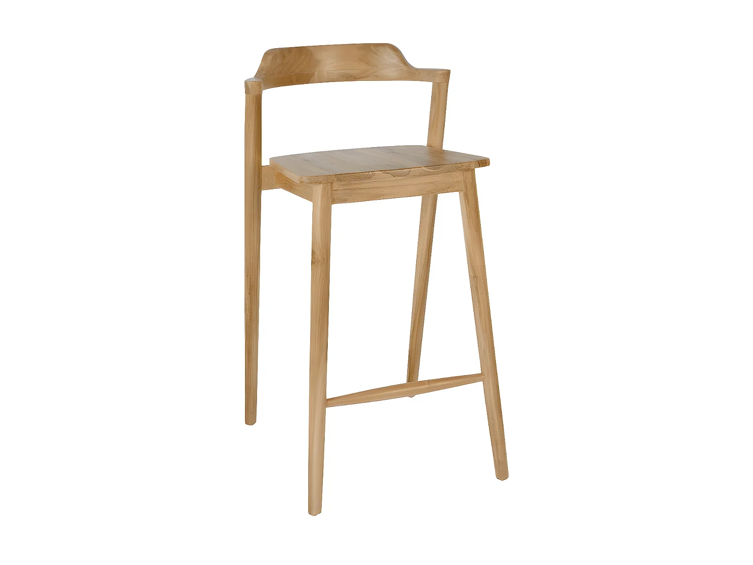 Joko - Lot de 2 chaises de bar en teck H75cm - Bois