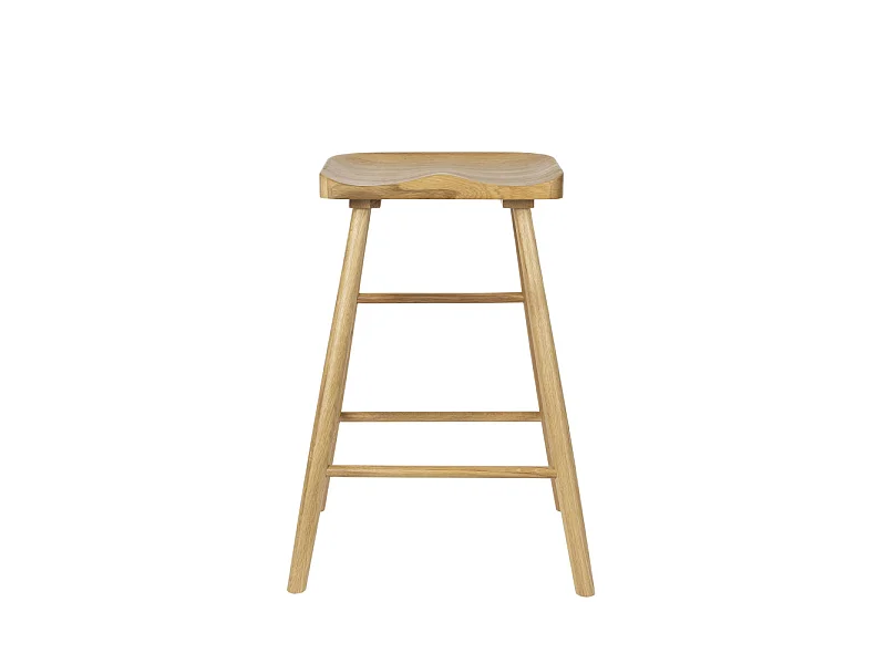 Vander - Tabouret de bar en bois H65,5cm - Bois clair