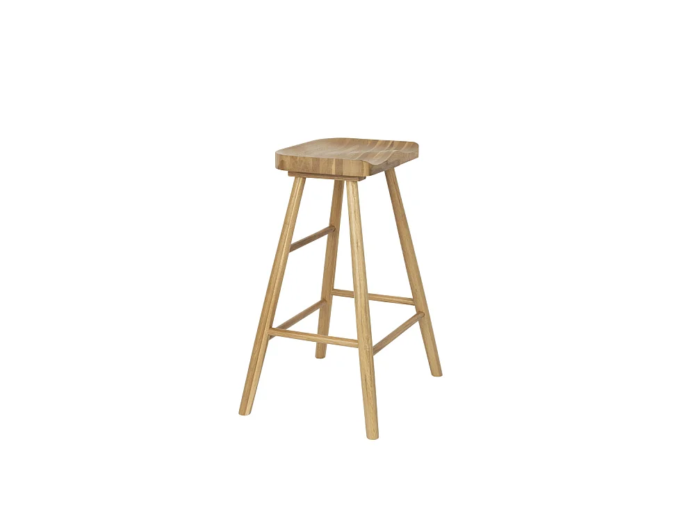 Vander - Tabouret de bar en bois H65,5cm - Bois clair