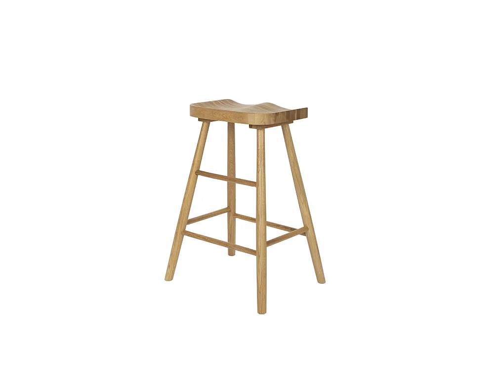 Vander - Tabouret de bar en bois H65,5cm - Bois clair