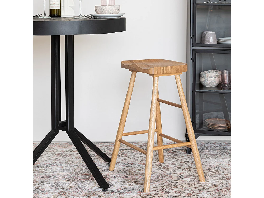 Vander - Tabouret de bar en bois H65,5cm - Bois clair