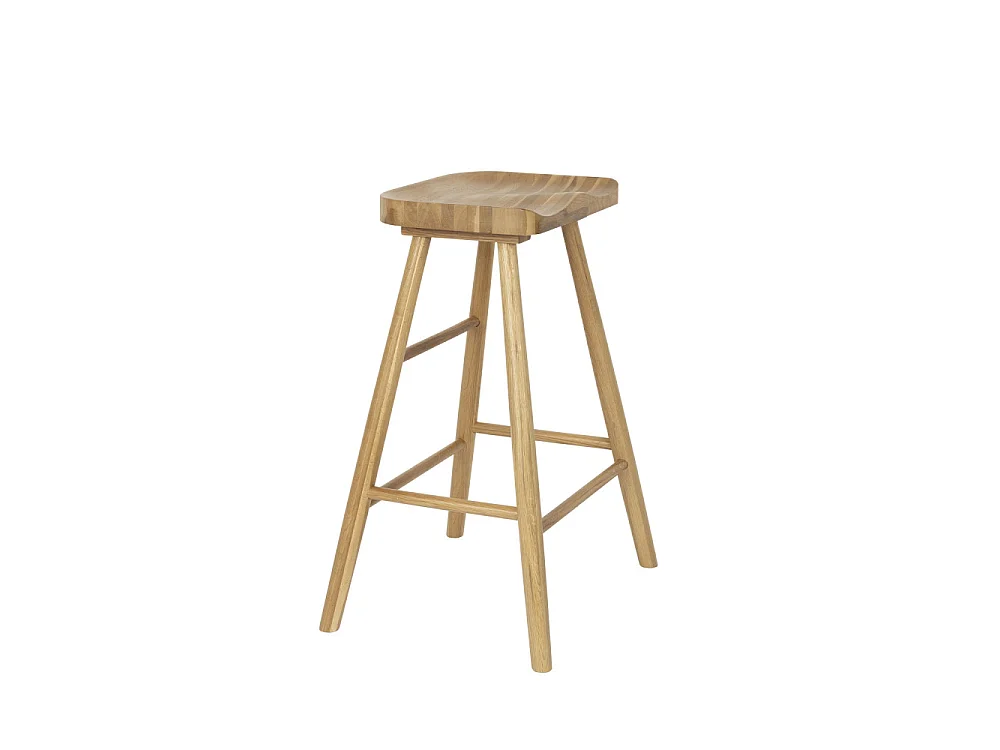 Vander - Tabouret de bar en bois H65,5cm - Bois clair