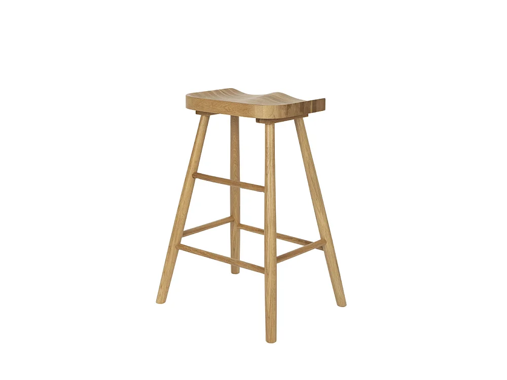 Vander - Tabouret de bar en bois H65,5cm - Bois clair