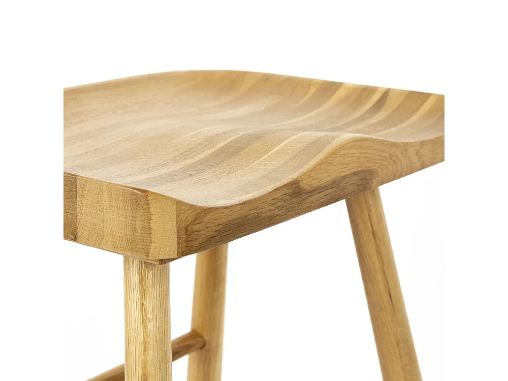 Vander - Tabouret de bar en bois H65,5cm - Bois clair