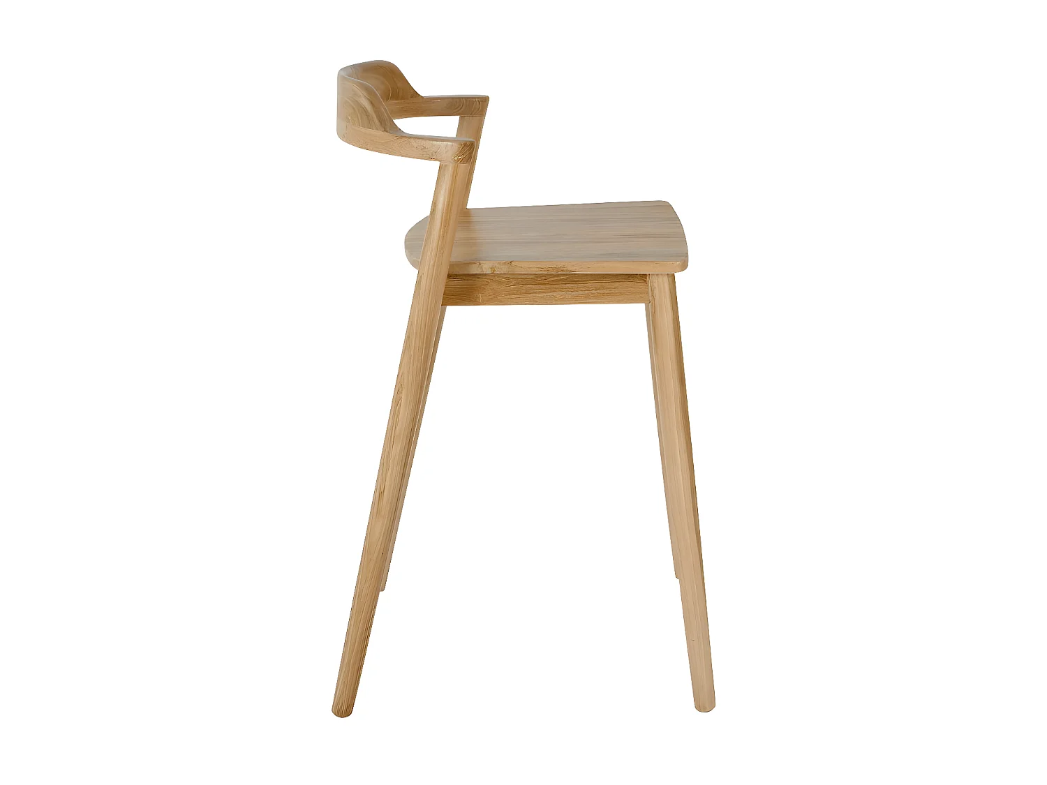 Joko - Lot de 2 chaises de bar en teck H65cm - Bois