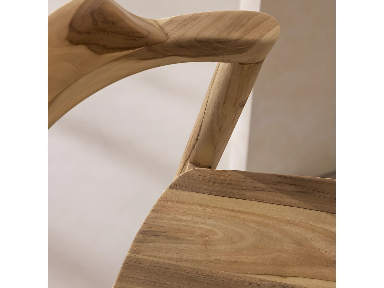 Joko - Lot de 2 chaises de bar en teck H65cm - Bois