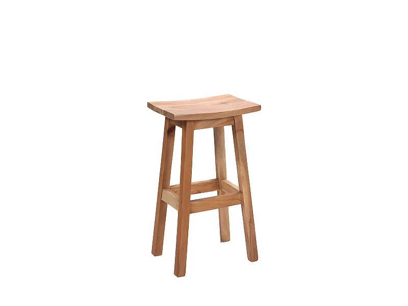 Hanotilo - Tabouret de bar en acacia H66cm - Bois