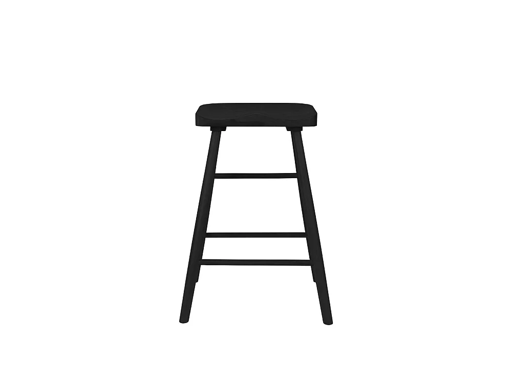 Vander - Tabouret de bar en bois H65,5cm - Noir