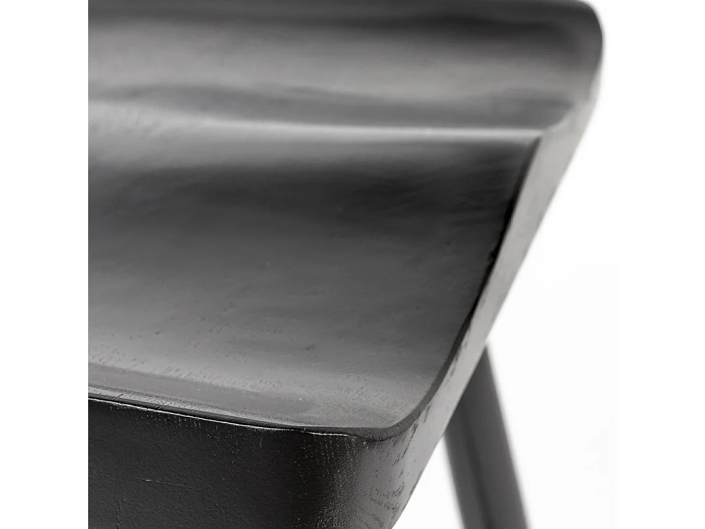 Vander - Tabouret de bar en bois H65,5cm - Noir