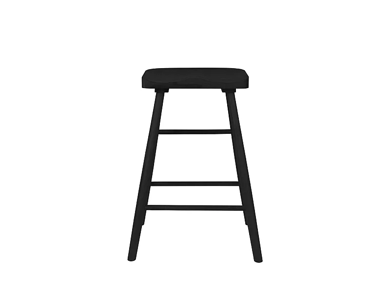 Vander - Tabouret de bar en bois H65,5cm - Noir