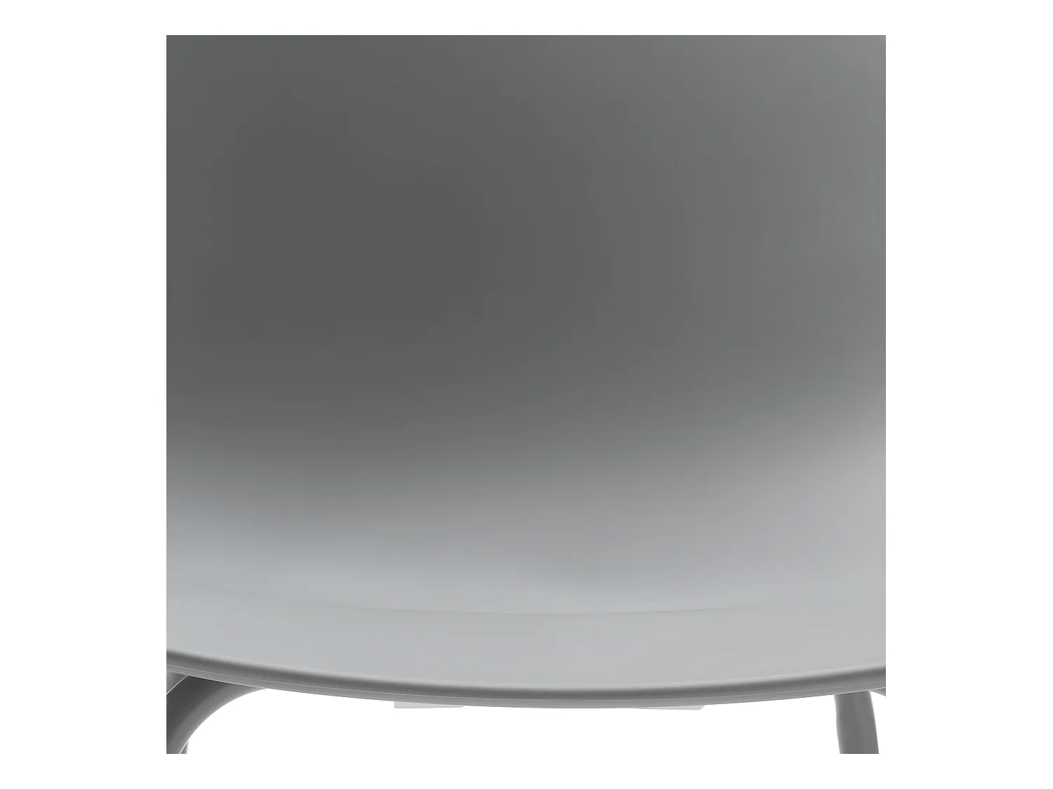 Hel - Lot de 2 chaises de bar en plastique et métal H67,5cm - Gris