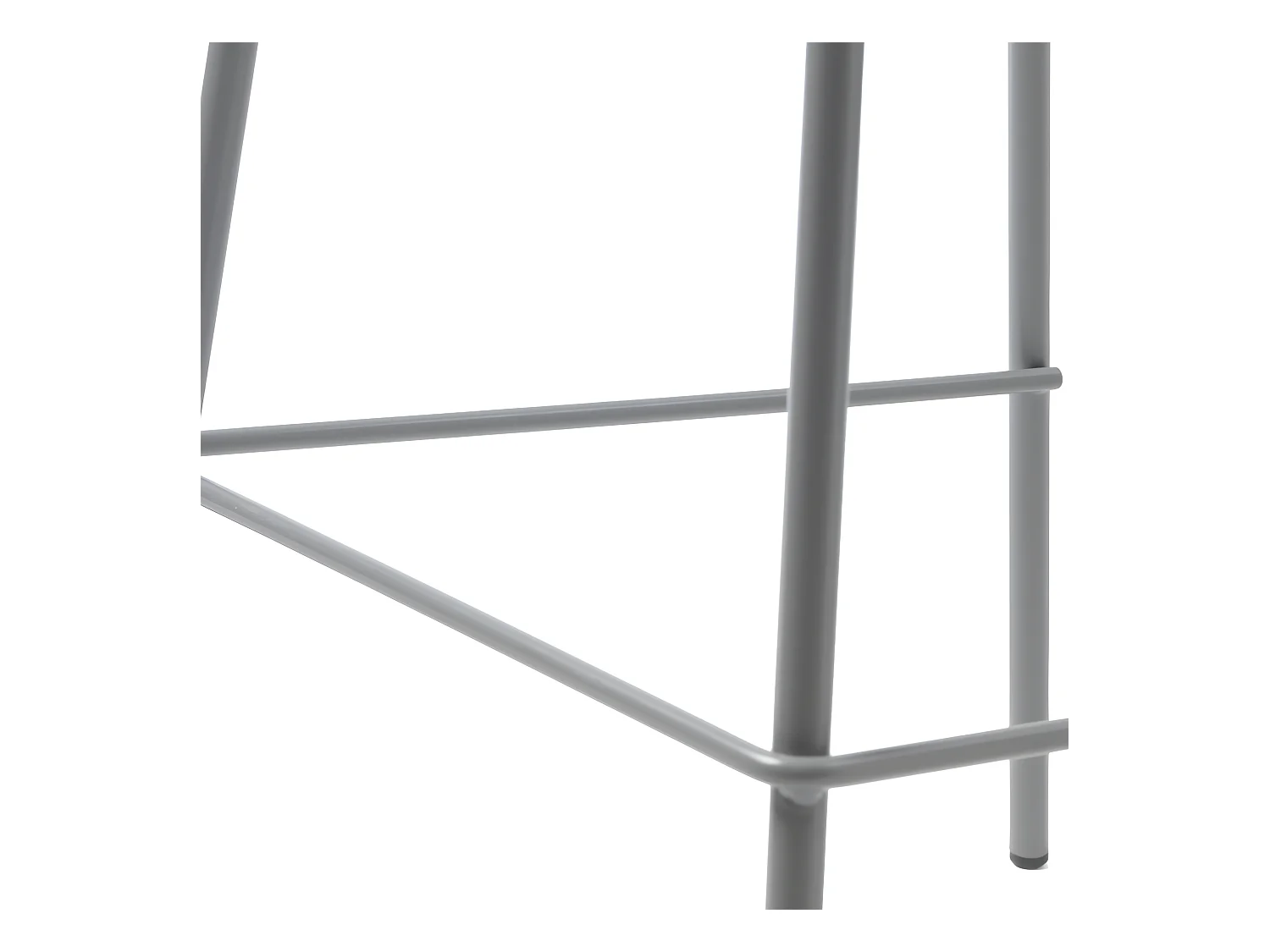 Hel - Lot de 2 chaises de bar en plastique et métal H67,5cm - Gris