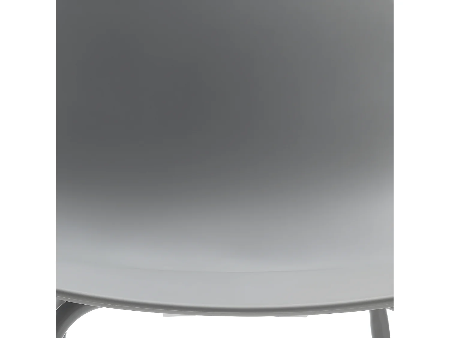 Hel - Lot de 2 chaises de bar en plastique et métal H67,5cm - Gris