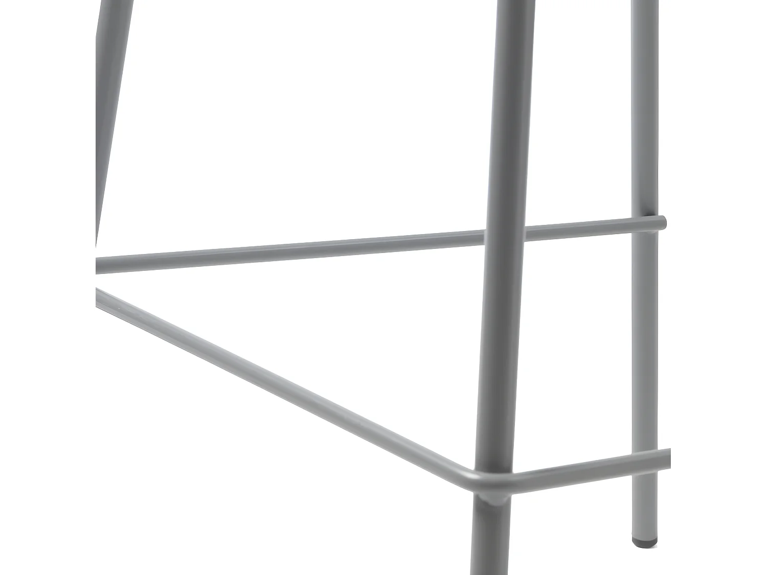 Hel - Lot de 2 chaises de bar en plastique et métal H67,5cm - Gris