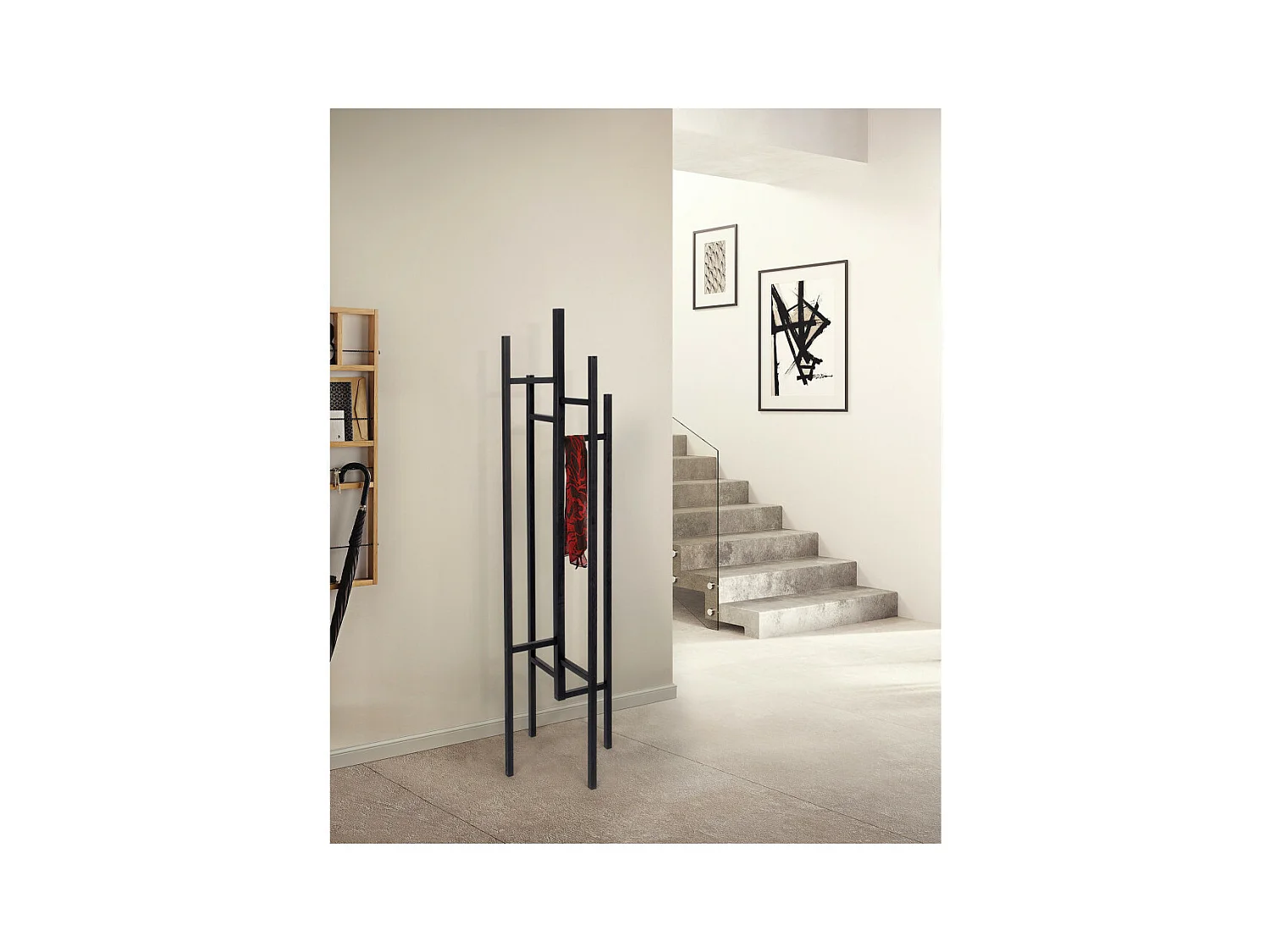 Porte-Manteaux Design "Eigen" 175cm Noir