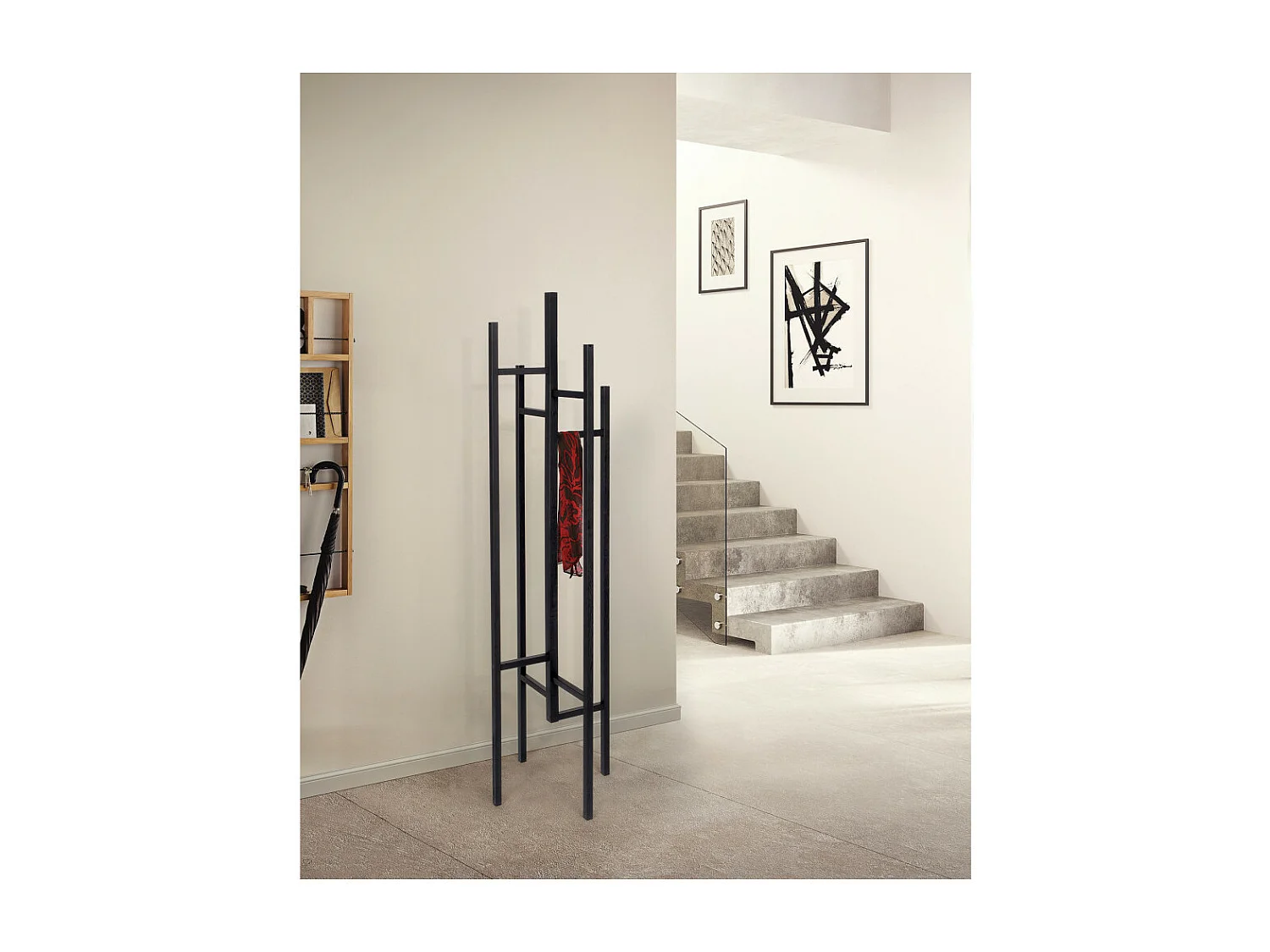 Porte-Manteaux Design "Eigen" 175cm Noir