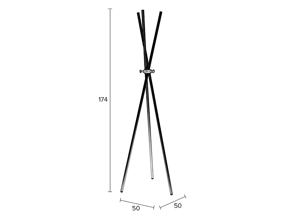 Darwin - Porte-manteaux trépied en métal - Couleur - Argent