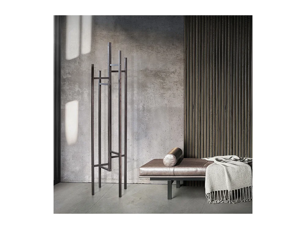 Eigen - Porte-manteaux design bois massif - Gris