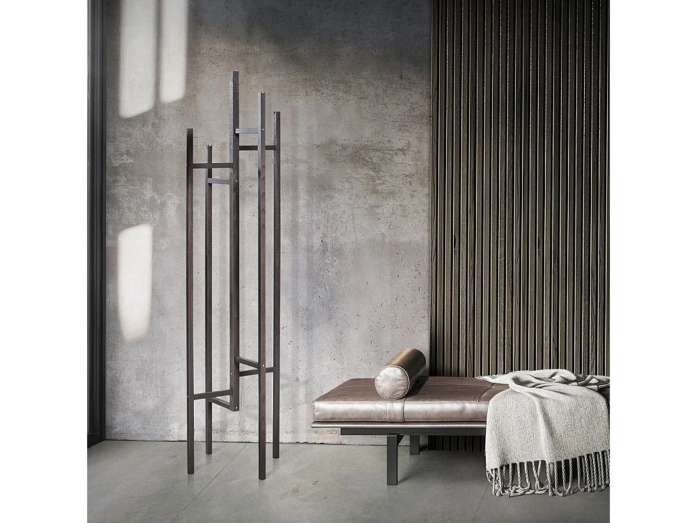 Eigen - Porte-manteaux design bois massif - Gris
