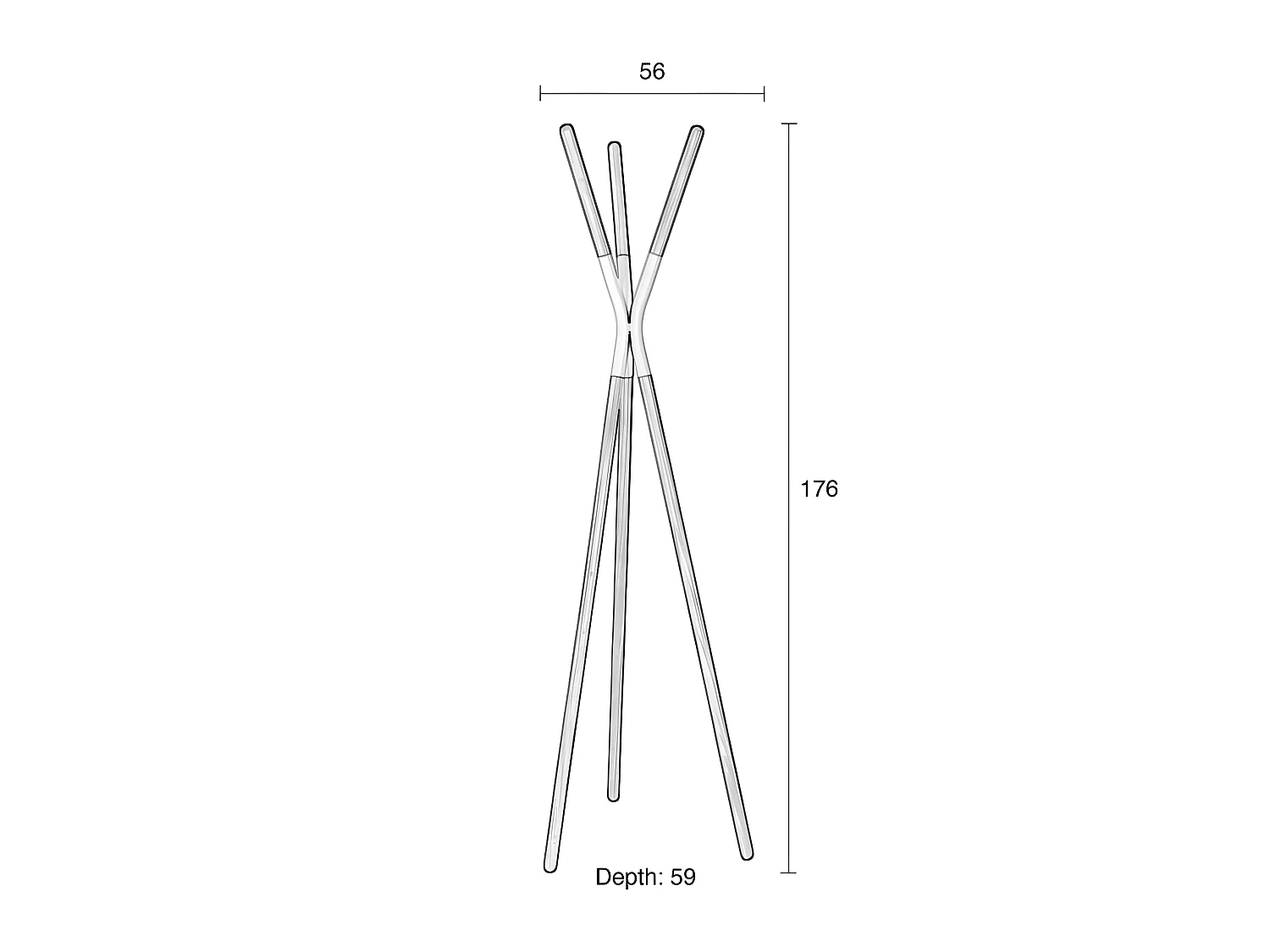 Pinnacle - Porte-manteaux scandinave bois - Gris anthracite