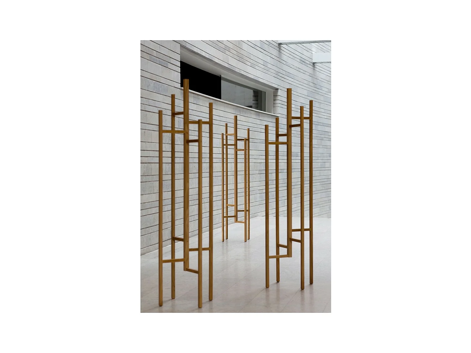 Eigen - Porte-manteaux design bois massif - Bois clair