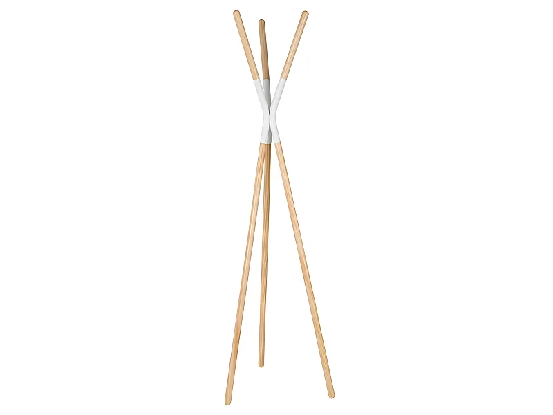 Pinnacle - Porte-manteaux scandinave bois - Blanc