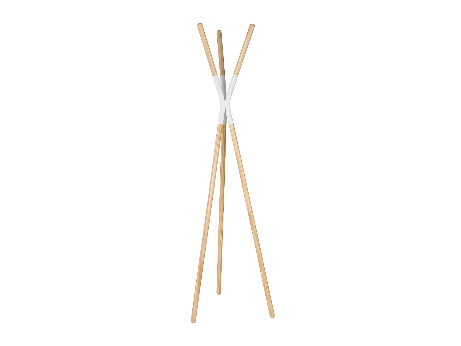 Pinnacle - Porte-manteaux scandinave bois - Blanc