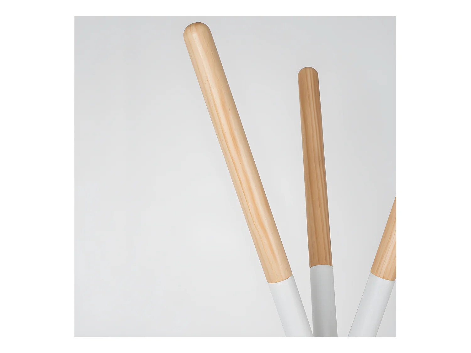 Pinnacle - Porte-manteaux scandinave bois - Blanc