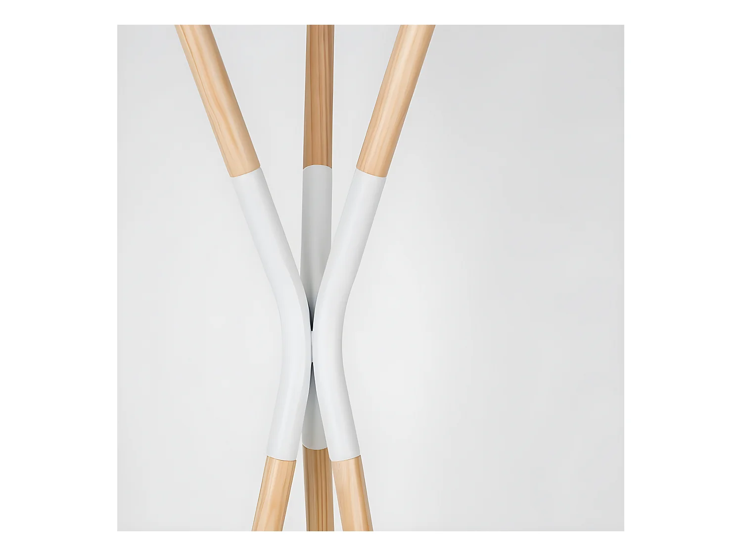 Pinnacle - Porte-manteaux scandinave bois - Blanc