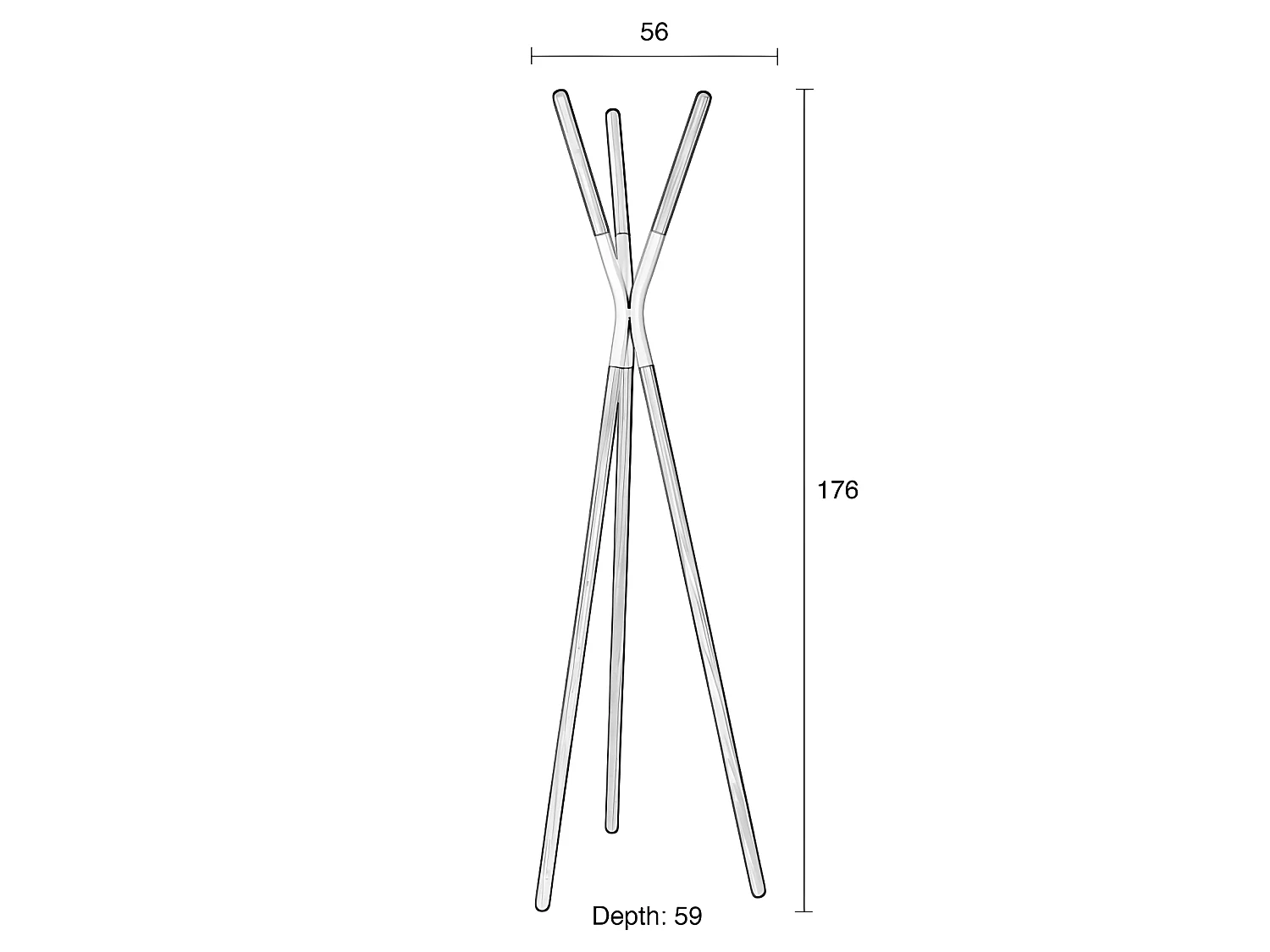Pinnacle - Porte-manteaux scandinave bois - Blanc