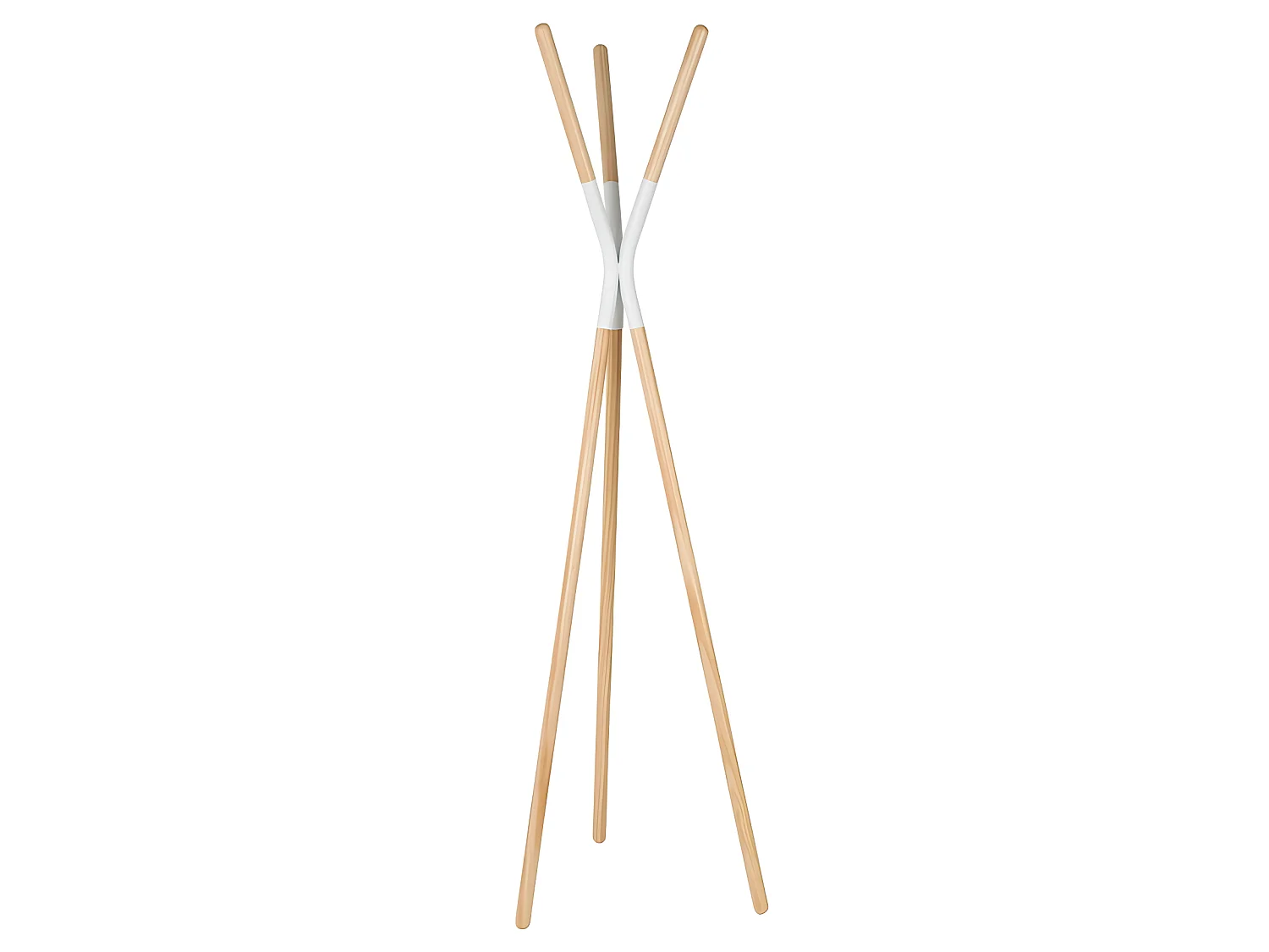 Pinnacle - Porte-manteaux scandinave bois - Blanc