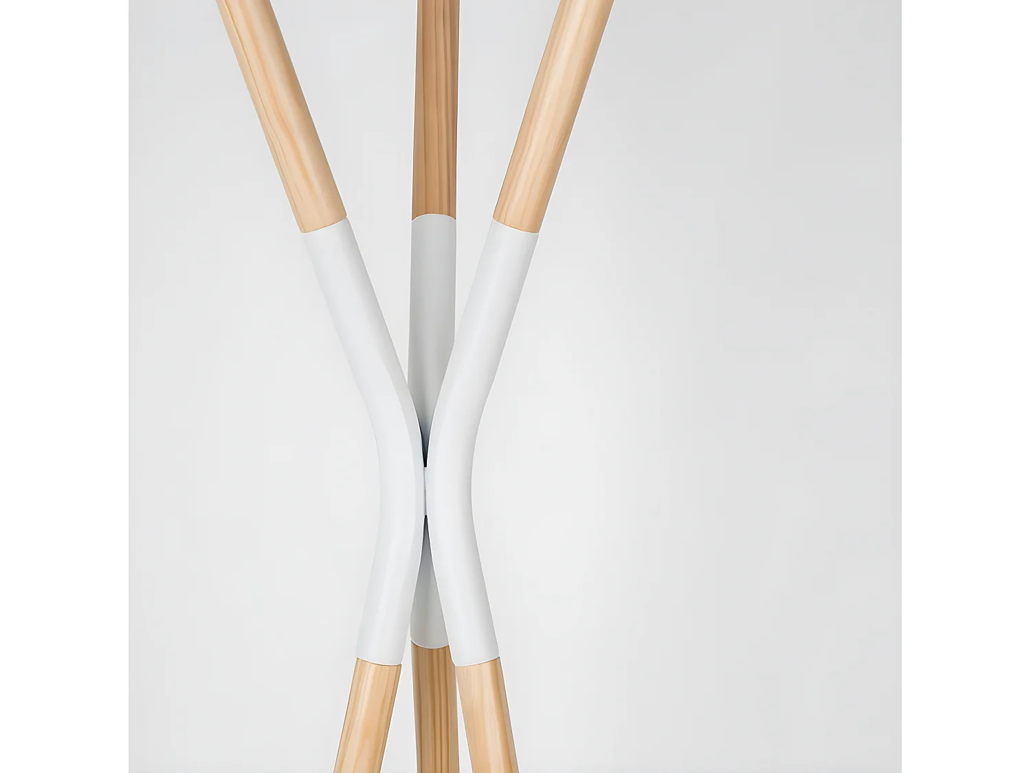 Pinnacle - Porte-manteaux scandinave bois - Blanc