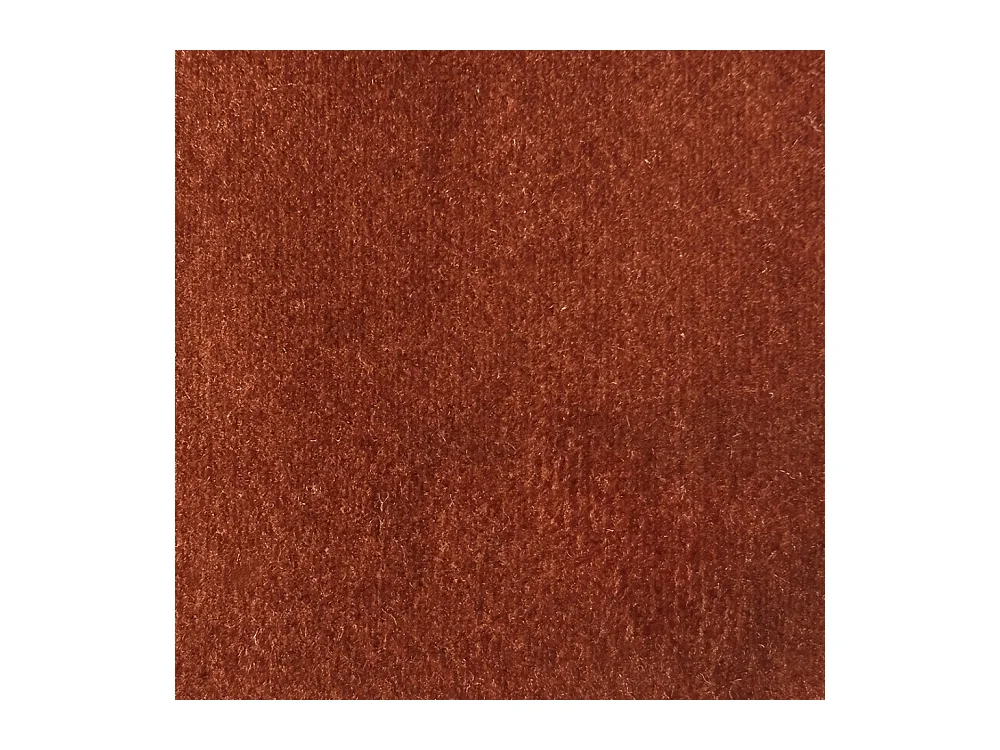 Villabon - Pouf en velours pieds épingles noirs - Rouille