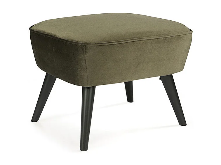 Sara - Repose-pieds en velours - Vert kaki