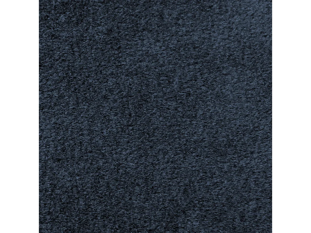 Villabon - Pouf en velours pieds épingles noirs - Bleu marine