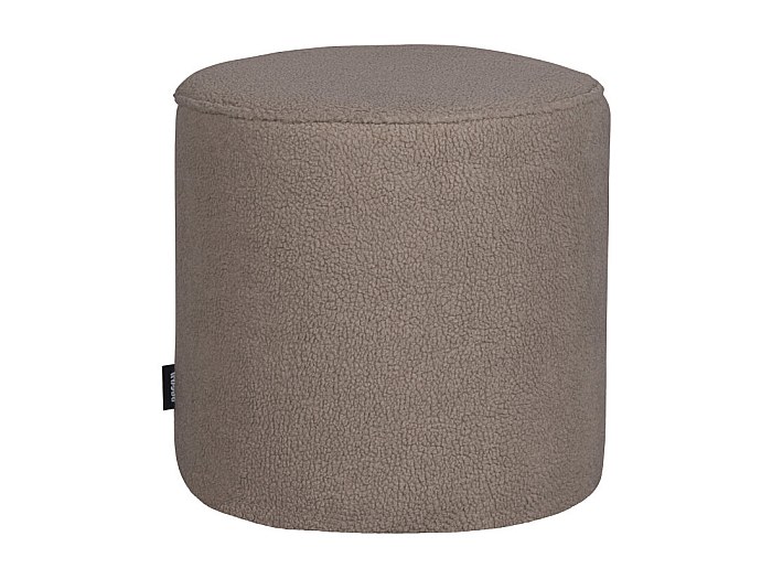 Pouf Rond En Rotin Vintage – Marron Clair – Grande Taille 50 Cm