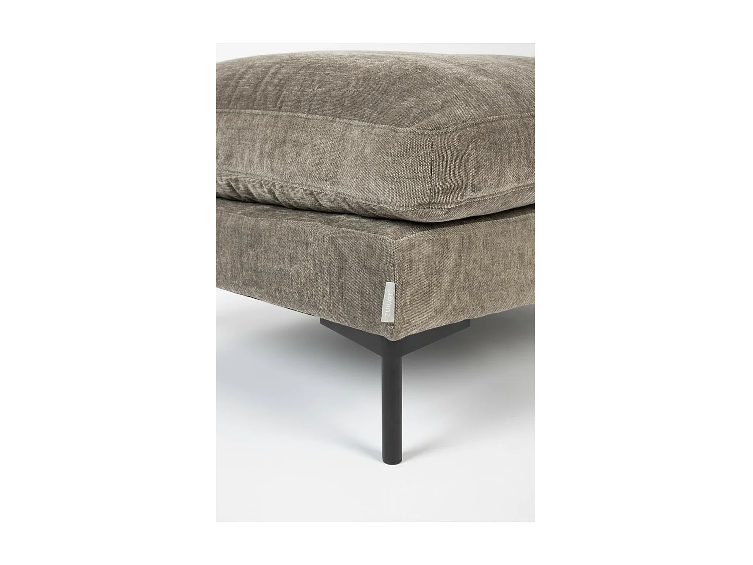 SUMMER - Pouf en microfibres marron café Summer