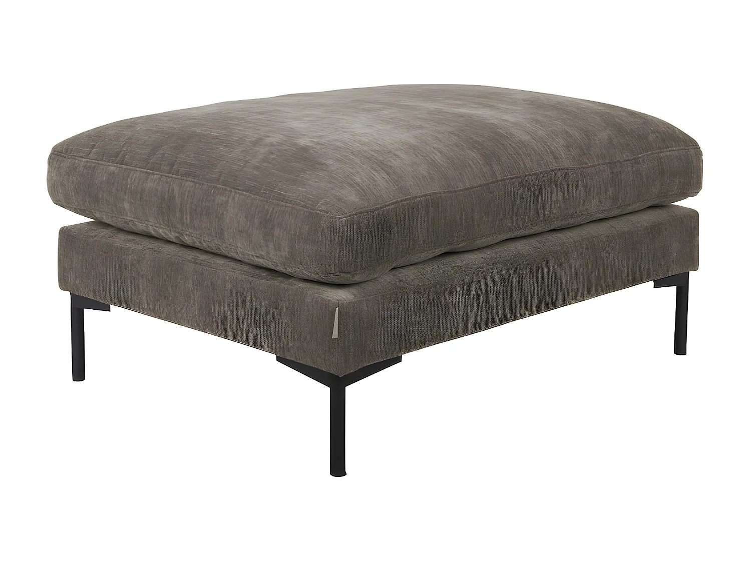 SUMMER - Pouf en microfibres marron café Summer