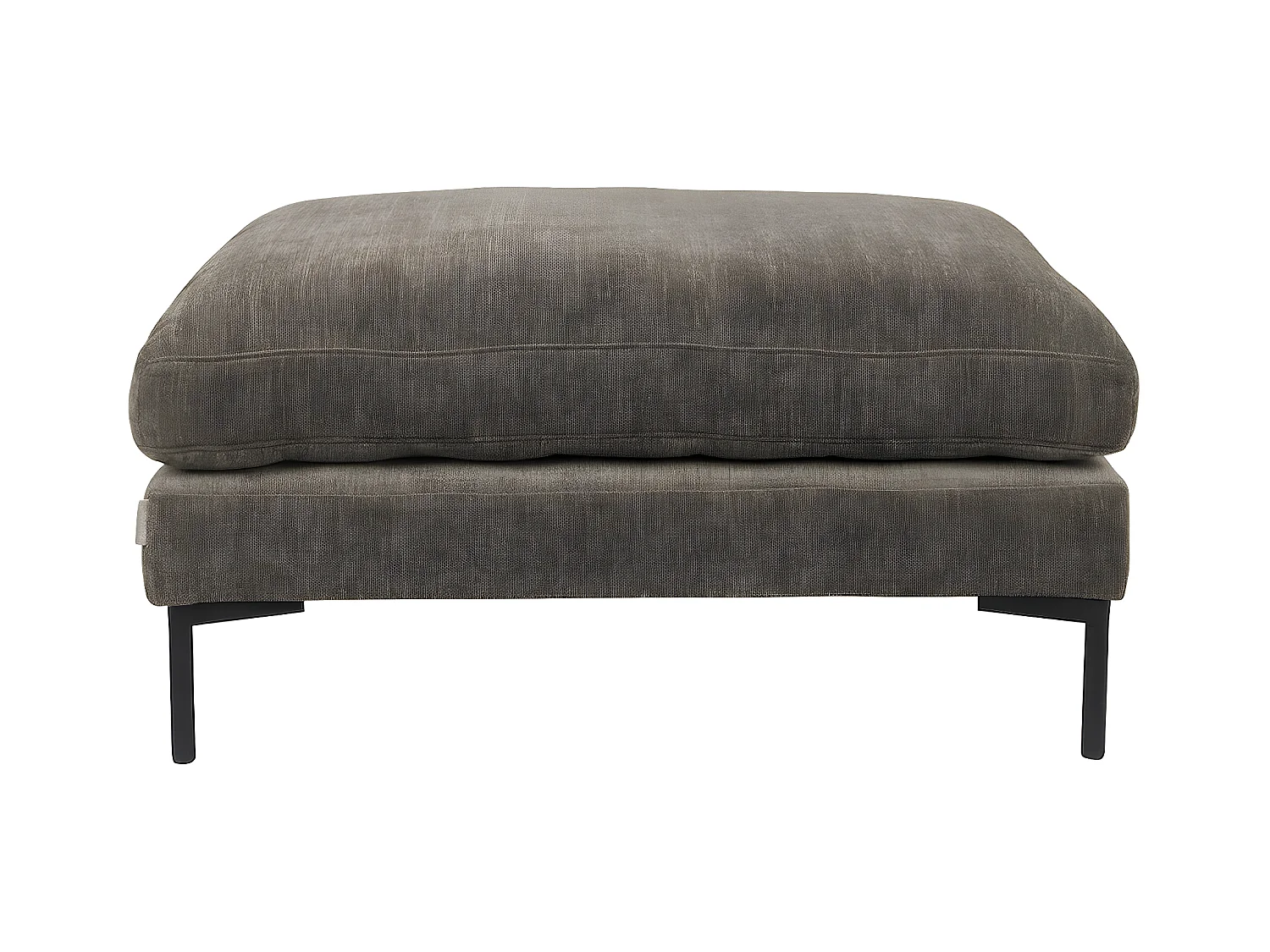 SUMMER - Pouf en microfibres marron café Summer