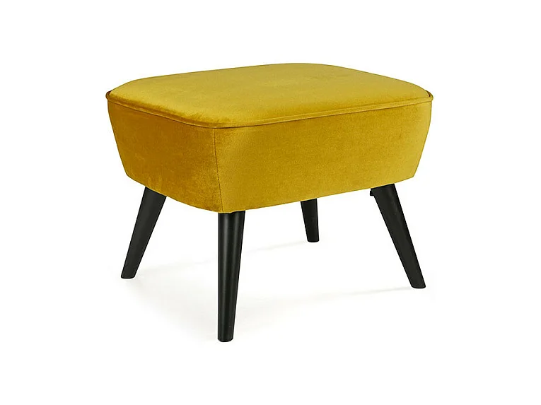 Sara - Repose-pieds en velours - Ocre