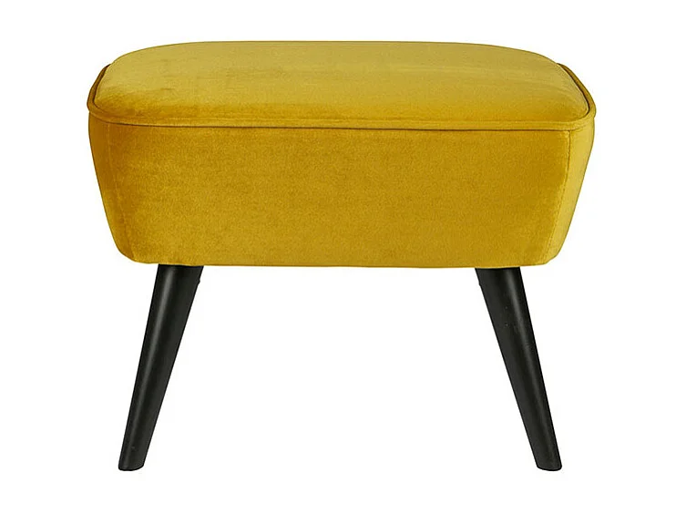 Sara - Repose-pieds en velours - Ocre