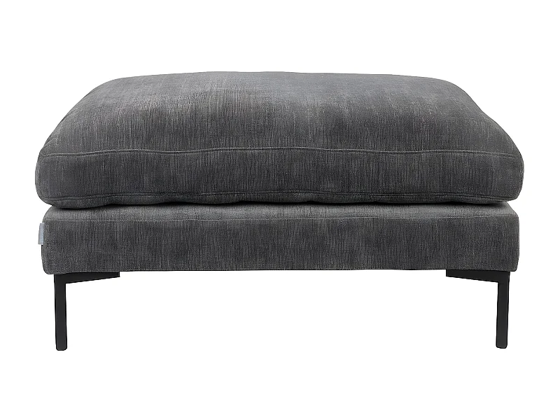 SUMMER - Pouf en tissu microfibres gris