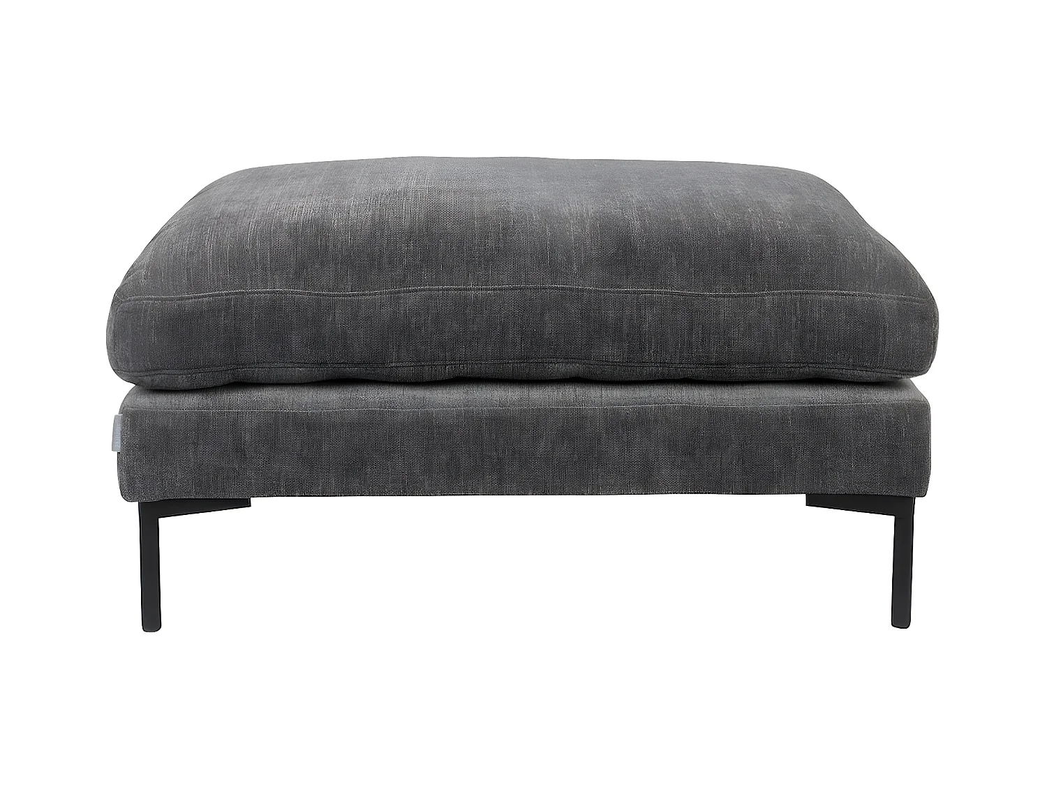 SUMMER - Pouf en tissu microfibres gris