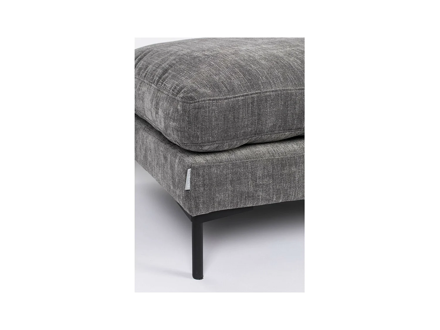SUMMER - Pouf en tissu microfibres gris